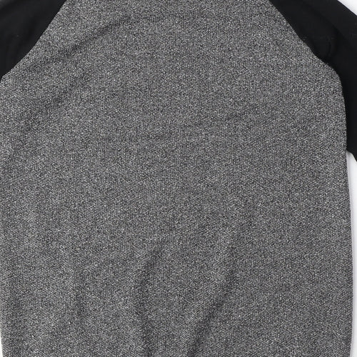 New Look Womens Grey Polyester Pullover Sweatshirt Size 8 Pullover - Zip Detail