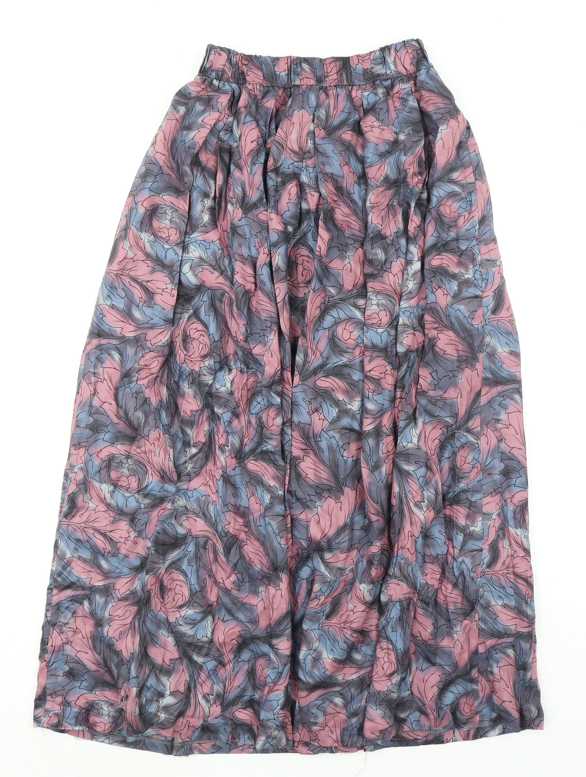 Alexon Womens Multicoloured Geometric Viscose Pleated Skirt Size 10