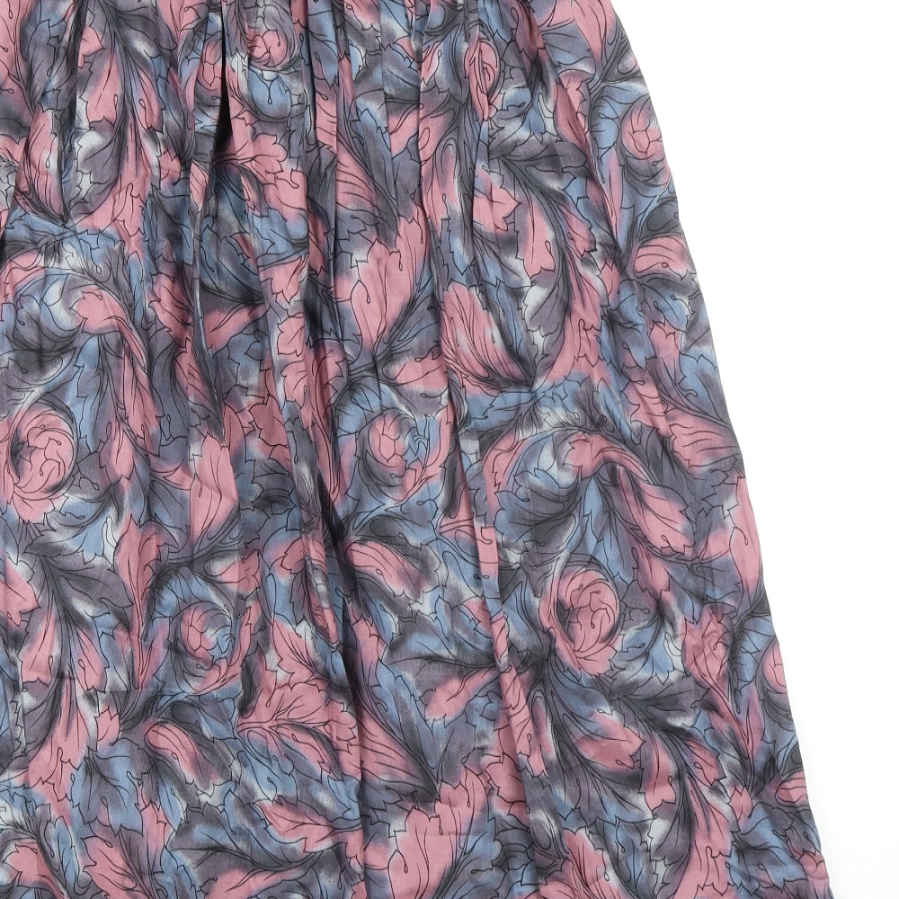 Alexon Womens Multicoloured Geometric Viscose Pleated Skirt Size 10
