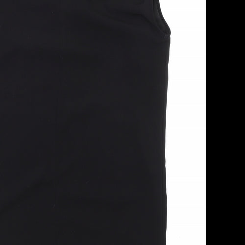 mbyM Womens Black Polyester A-Line Size XS Round Neck Button