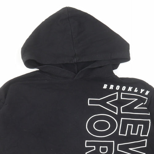 H&M Girls Black Cotton Pullover Hoodie Size 10-11 Years Pullover - Size 10-12 Years Brooklyn New York