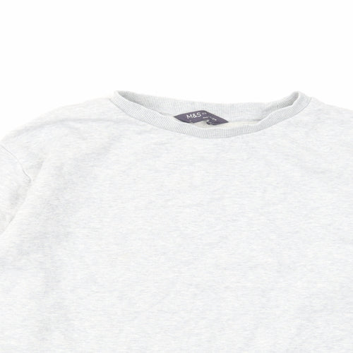 Marks and Spencer Womens Grey Cotton Pullover Sweatshirt Size M Pullover