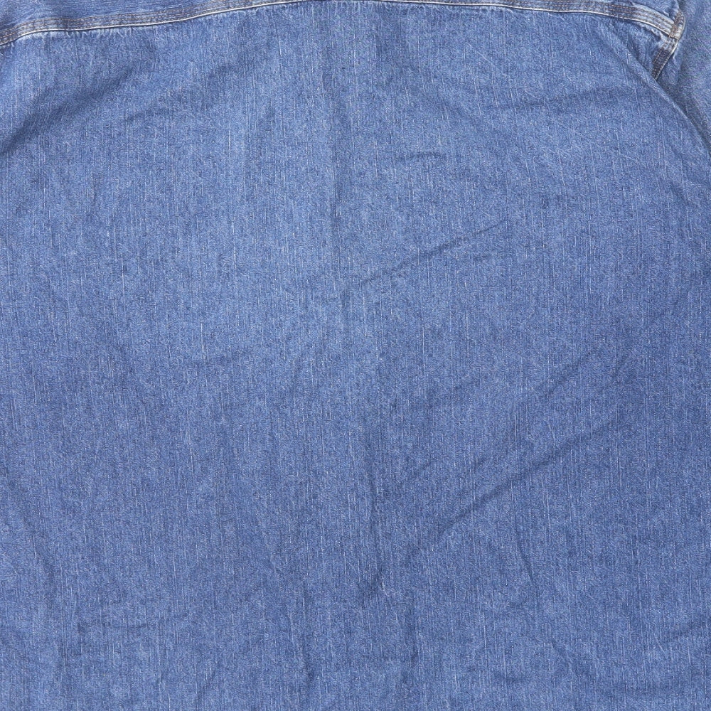 Gap Mens Blue Camel Button-Up Size M Collared Button