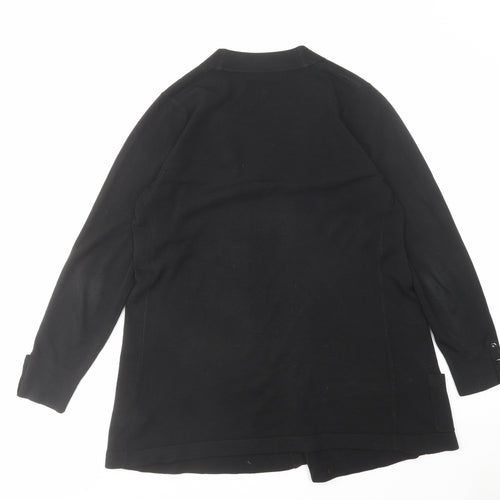 Marks and Spencer Womens Black V-Neck Acrylic Cardigan Jumper Size 16