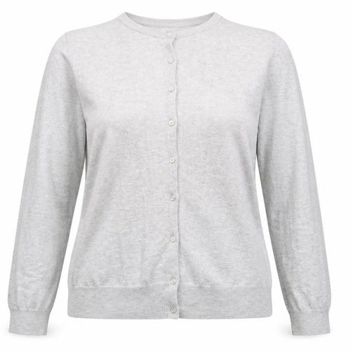 Marks and Spencer Womens Grey Round Neck Viscose Cardigan Jumper Size 18