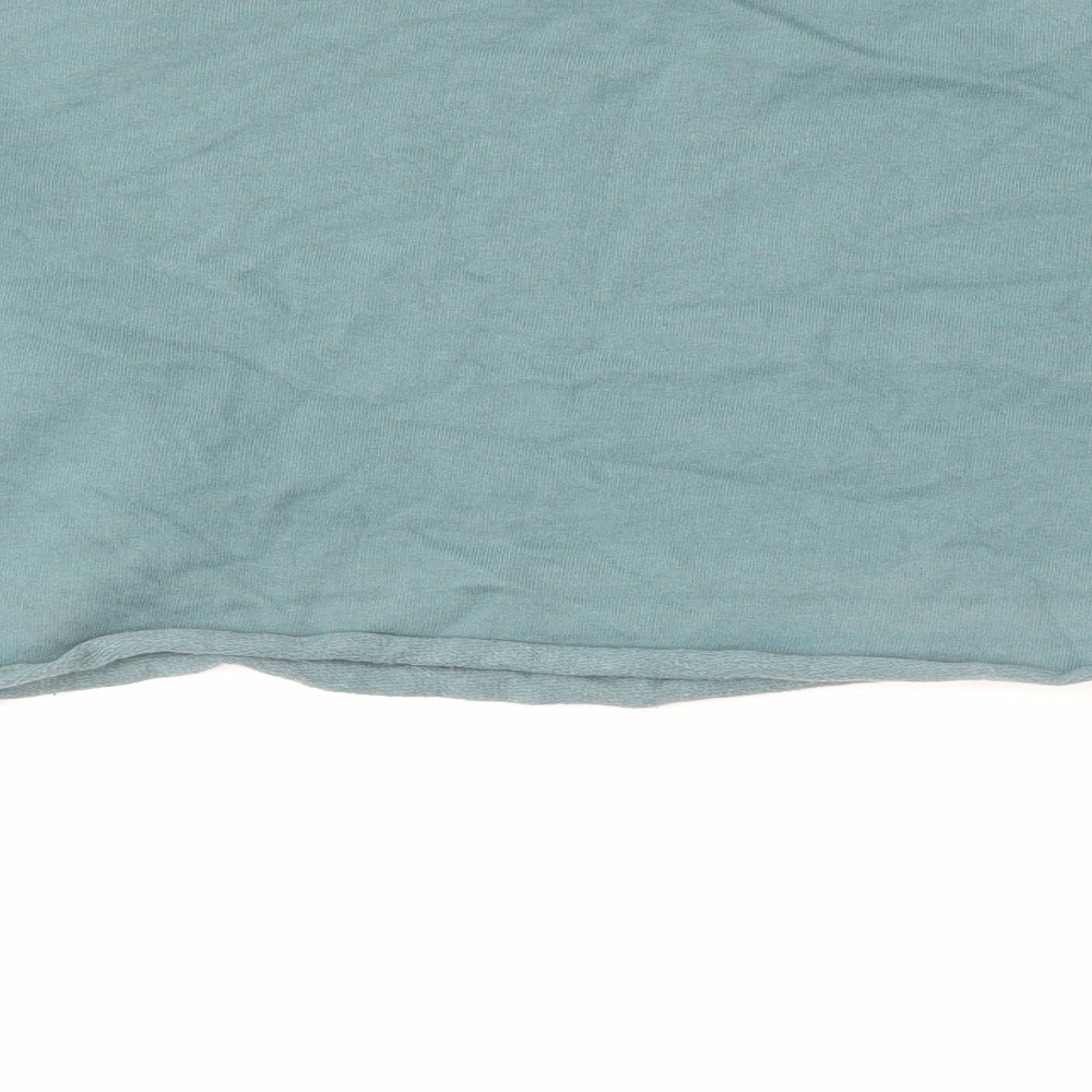 ASOS Womens Green Cotton Pullover Sweatshirt Size 14 Pullover - Cropped Raw Hem