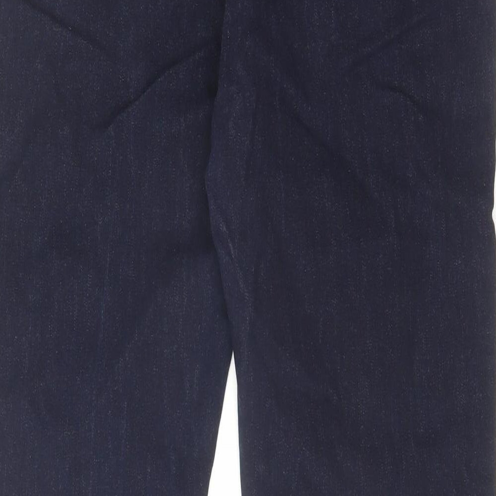 Marks and Spencer Womens Blue Cotton Bootcut Jeans Size 20 L30 in Regular Zip