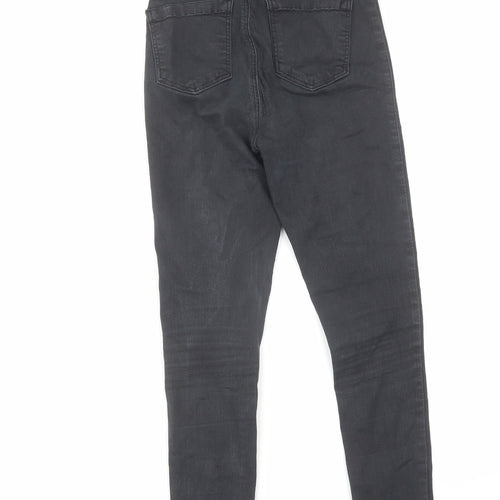Topshop Womens Black Cotton Skinny Jeans Size 26 in L28 in Regular Zip