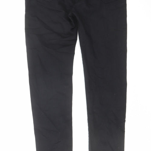 Marks and Spencer Womens Black Cotton Skinny Jeans Size 8 L27 in Regular Zip