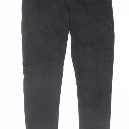 Topshop Womens Black Cotton Skinny Jeans Size 28 in L32 in Regular Zip