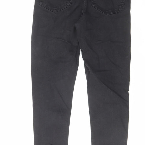 Topshop Womens Black Cotton Skinny Jeans Size 28 in L32 in Regular Zip