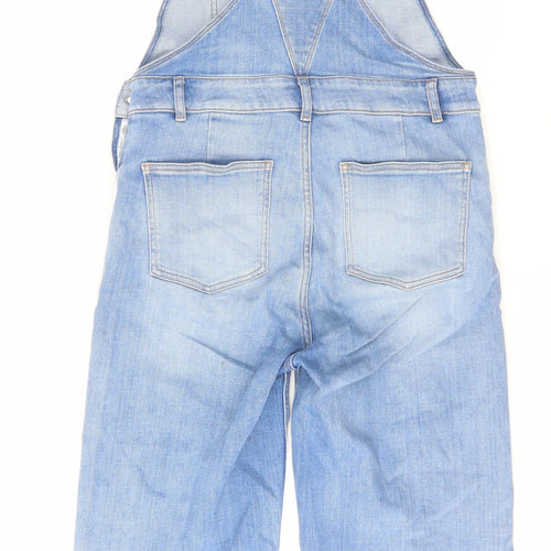 Fat Face Womens Blue Cotton Dungaree One-Piece Size 12 L21 in Buckle