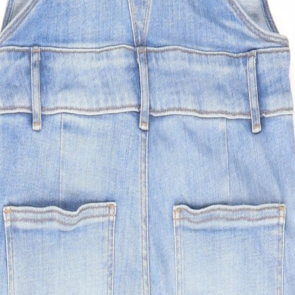 Fat Face Womens Blue Cotton Dungaree One-Piece Size 12 L21 in Buckle