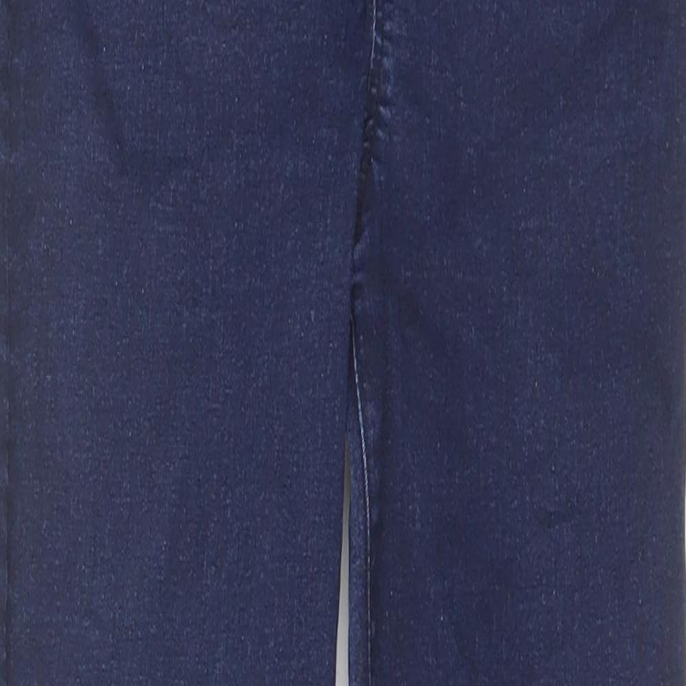 Warehouse Womens Blue Cotton Jegging Jeans Size 12 L27 in Regular Zip