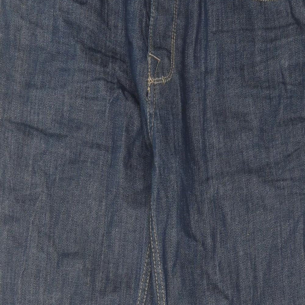 NEXT Mens Blue Cotton Straight Jeans Size 32 in L30 in Slim Button