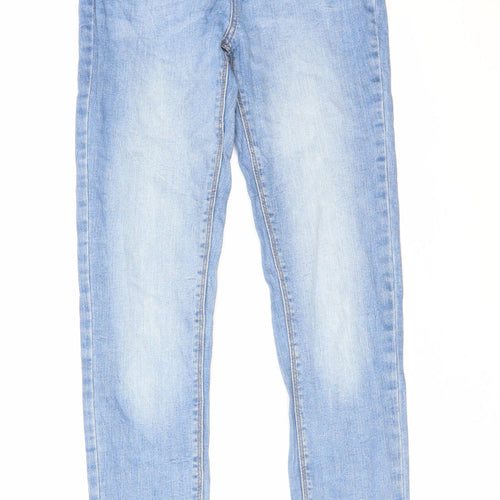 Denim & Co. Womens Blue Cotton Skinny Jeans Size 6 L31 in Regular Zip