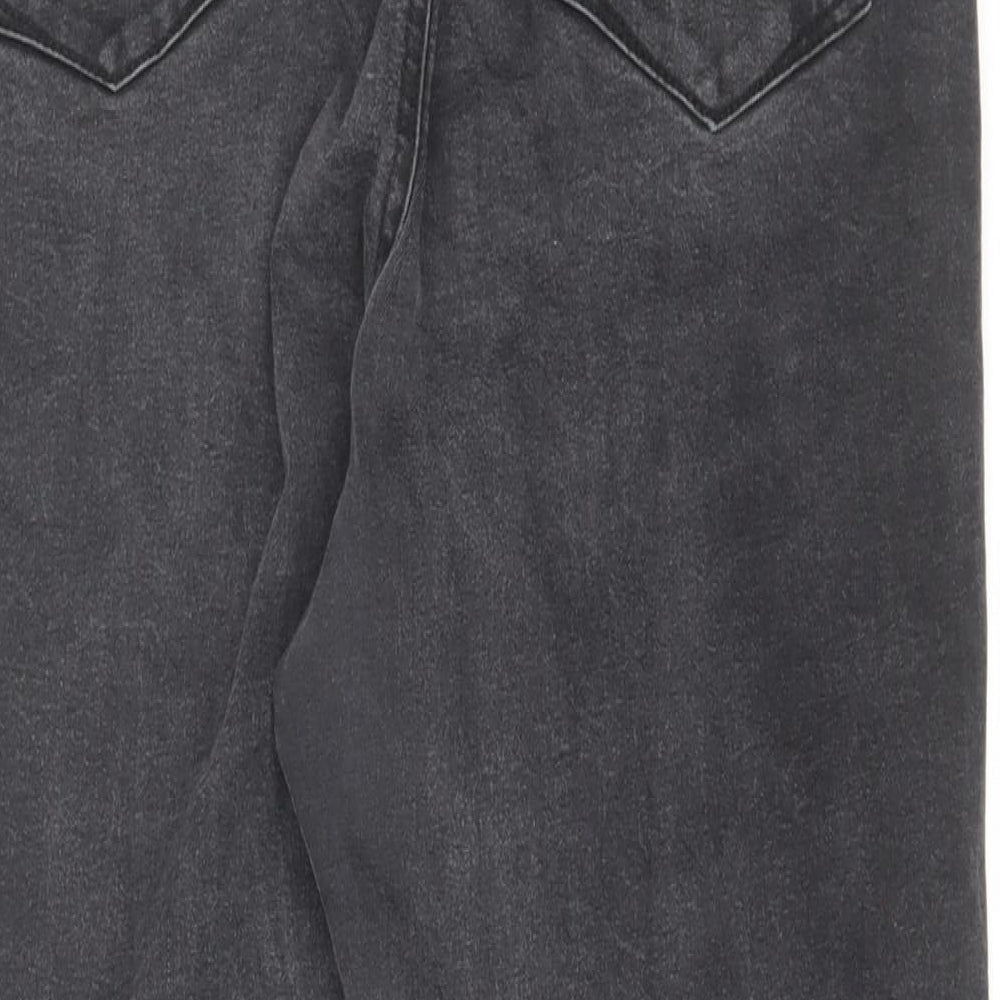 Denim & Co. Womens Grey Cotton Skinny Jeans Size 16 L24 in Regular Zip