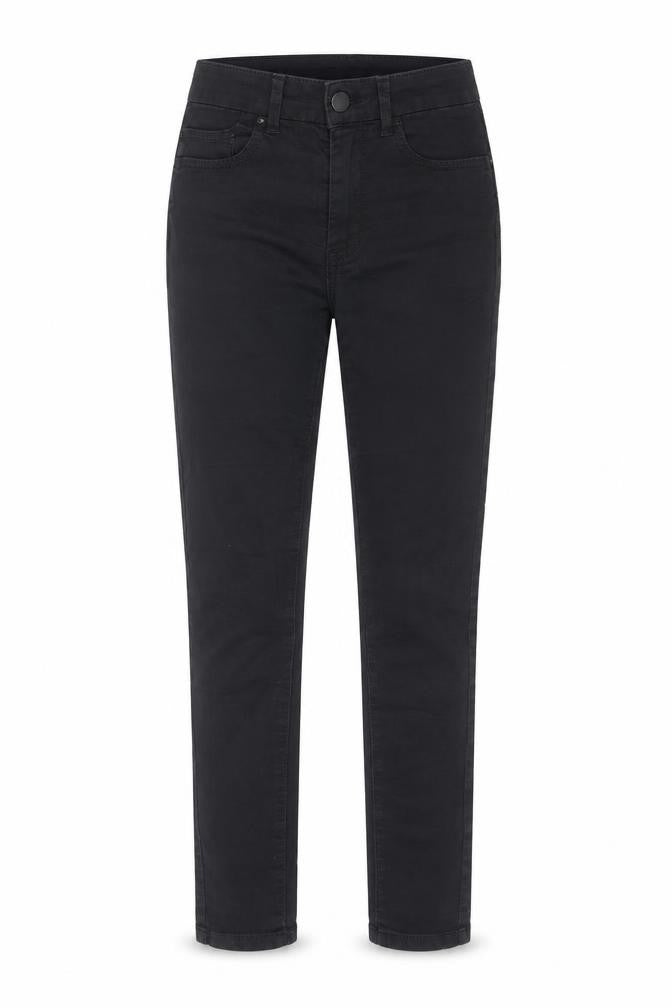 Marks and Spencer Womens Black Cotton Straight Jeans Size 8 L27 in Regular Button