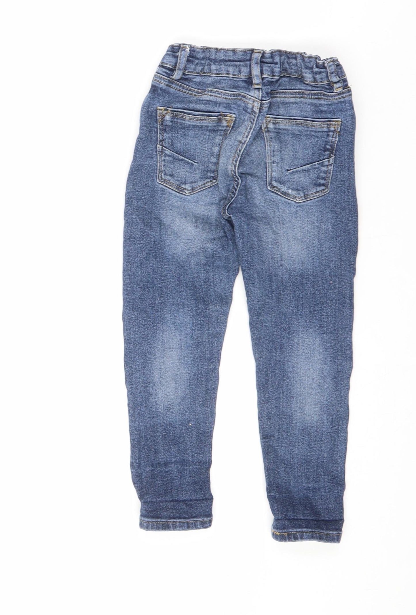 George Boys Blue Cotton Straight Jeans Size 2-3 Years Regular Button