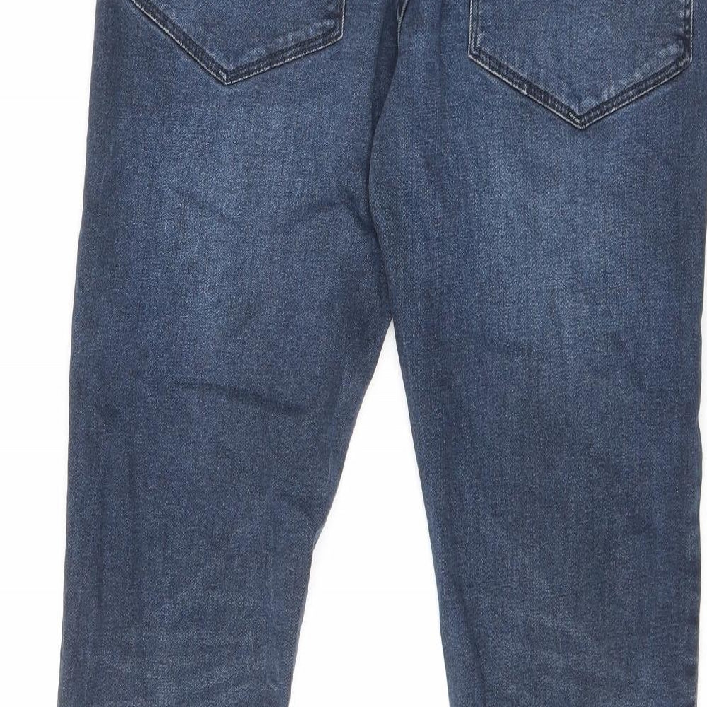 New Look Mens Blue Cotton Skinny Jeans Size 32 in L32 in Slim Zip