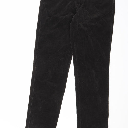 Steilmann Womens Brown Cotton Capri Trousers Size 14 L28.5 in Regular Zip