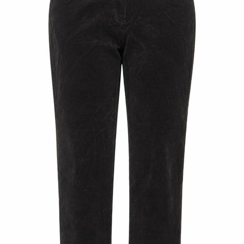 Steilmann Womens Brown Cotton Capri Trousers Size 14 L28.5 in Regular Zip