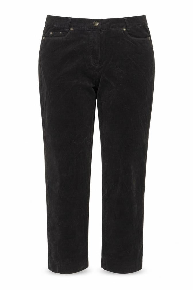 Steilmann Womens Brown Cotton Capri Trousers Size 14 L28.5 in Regular Zip