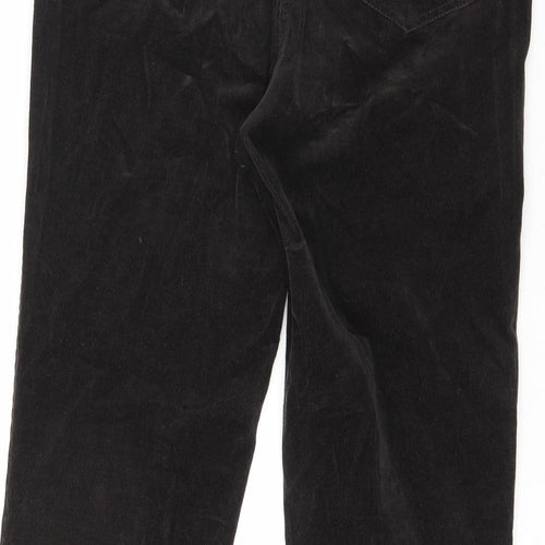 Steilmann Womens Brown Cotton Capri Trousers Size 14 L28.5 in Regular Zip