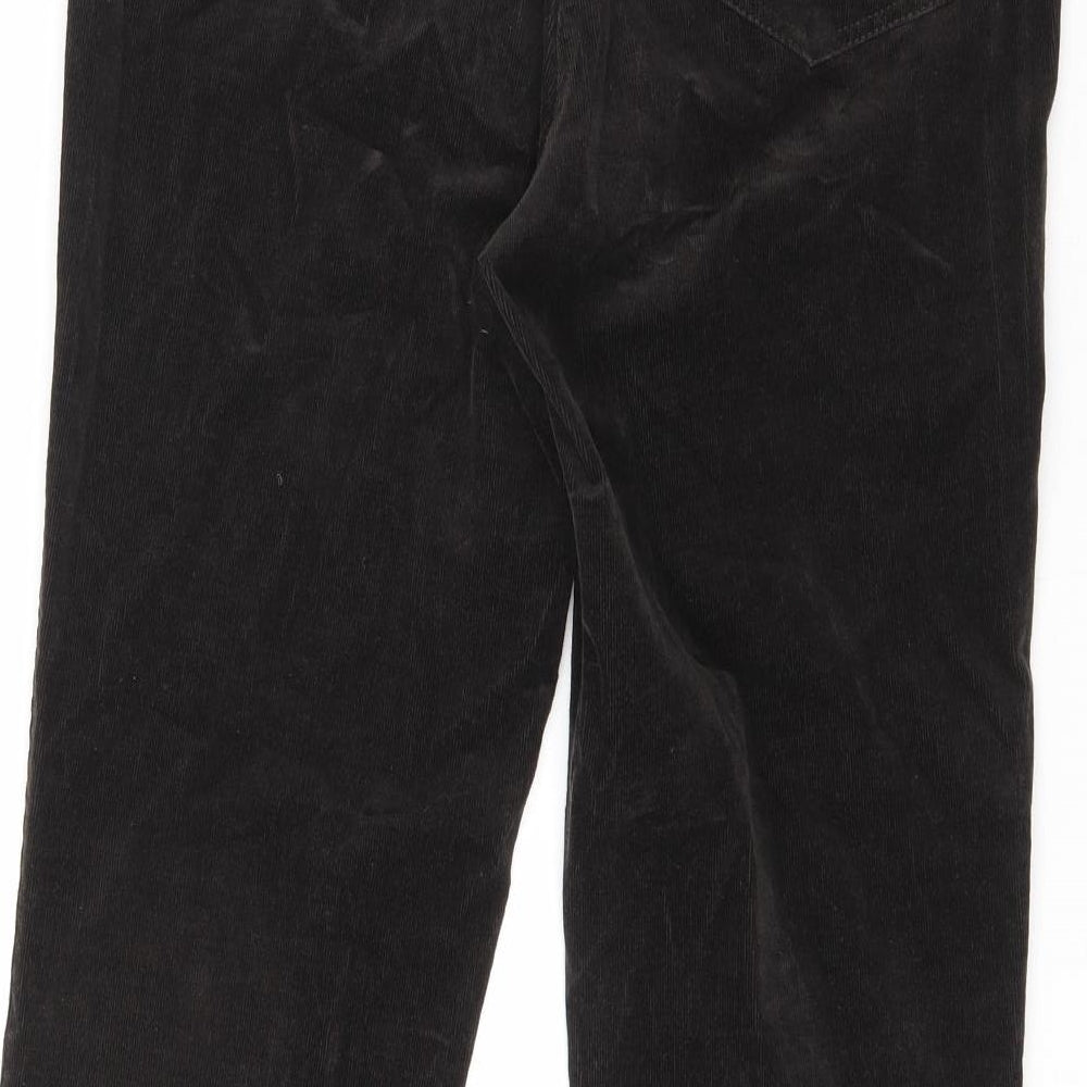 Steilmann Womens Brown Cotton Capri Trousers Size 14 L28.5 in Regular Zip