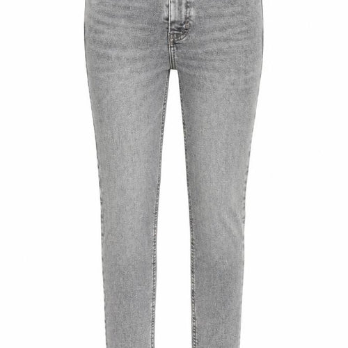 Topshop Womens Grey Cotton Skinny Jeans Size 28 in L30 in Regular Zip