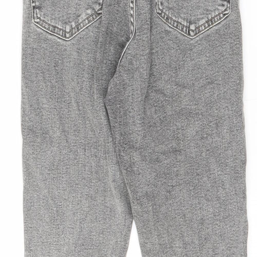 Topshop Womens Grey Cotton Skinny Jeans Size 28 in L30 in Regular Zip