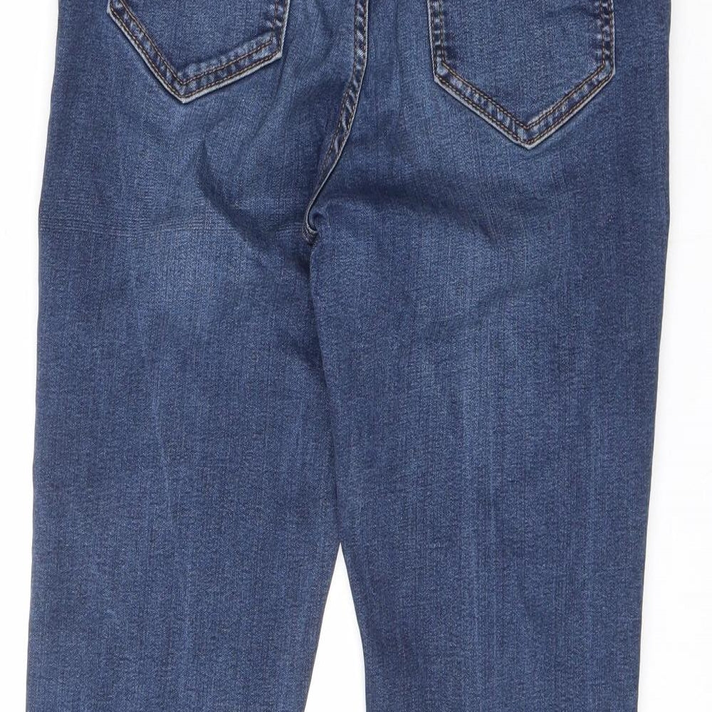 Marks and Spencer Womens Blue Cotton Jegging Jeans Size 12 L27 in Regular Zip