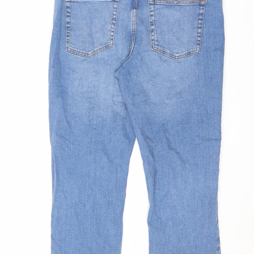 TU Mens Blue Cotton Straight Jeans Size 34 in L28 in Regular Zip