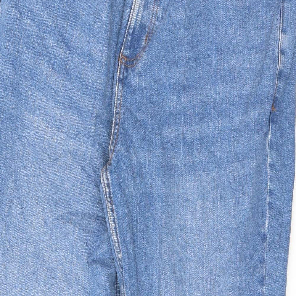 TU Mens Blue Cotton Straight Jeans Size 34 in L28 in Regular Zip