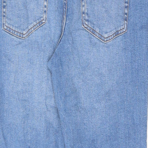 TU Mens Blue Cotton Straight Jeans Size 34 in L28 in Regular Zip