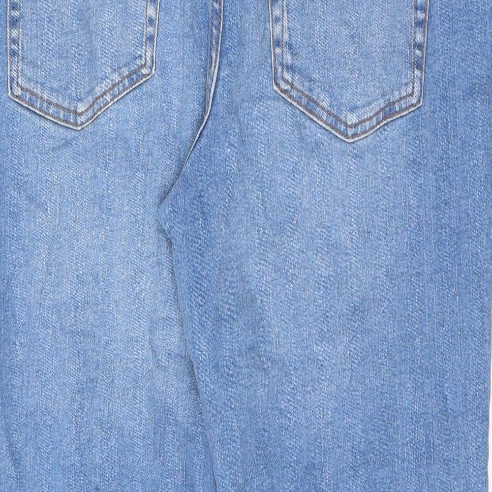 TU Mens Blue Cotton Straight Jeans Size 34 in L28 in Regular Zip