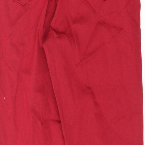 Marks and Spencer Womens Red Cotton Jegging Jeans Size 10 L28.5 in Regular