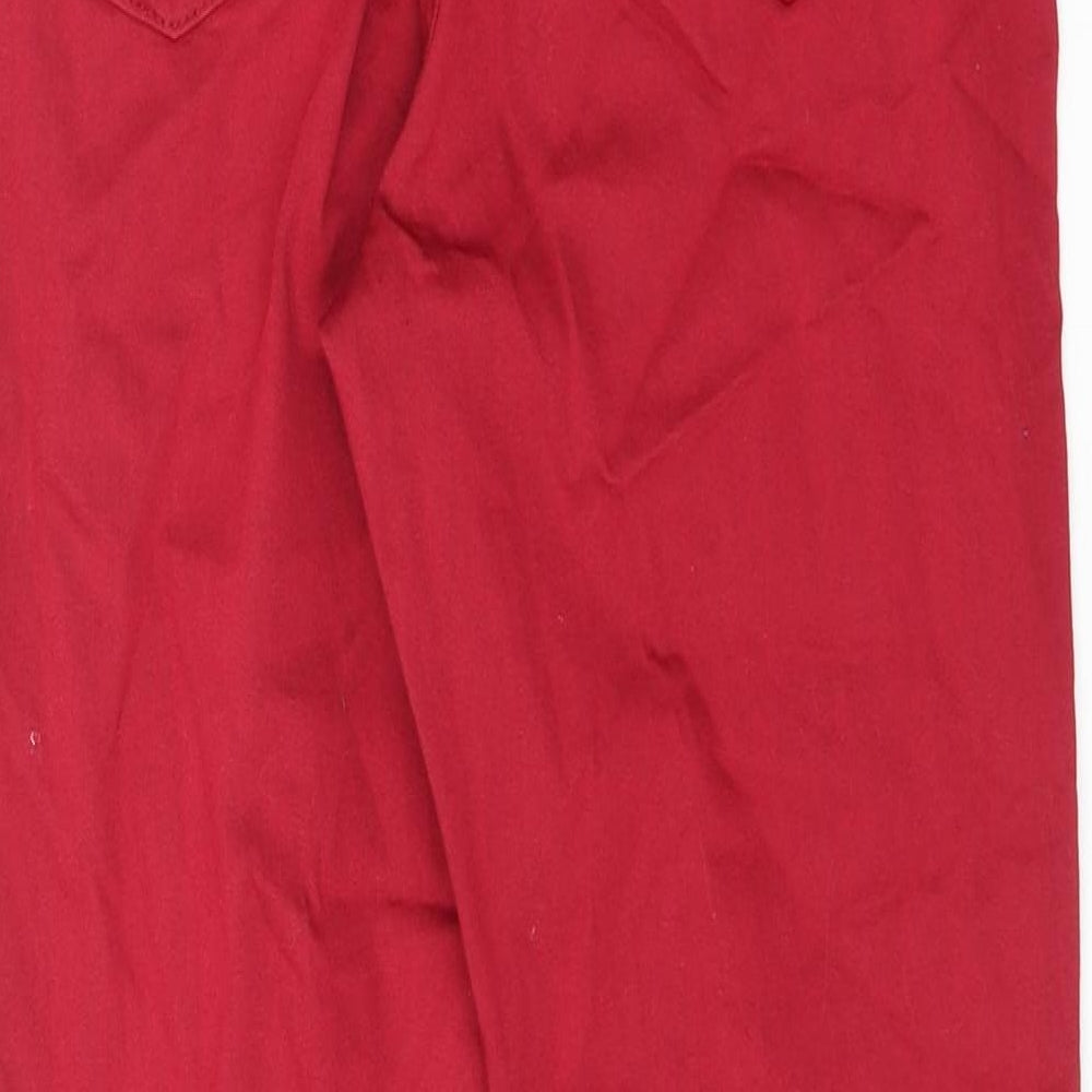 Marks and Spencer Womens Red Cotton Jegging Jeans Size 10 L28.5 in Regular