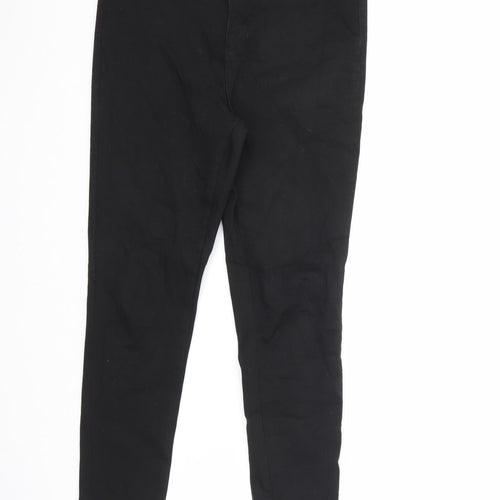 Very Womens Black Cotton Skinny Jeans Size 12 L27.5 in Regular Zip