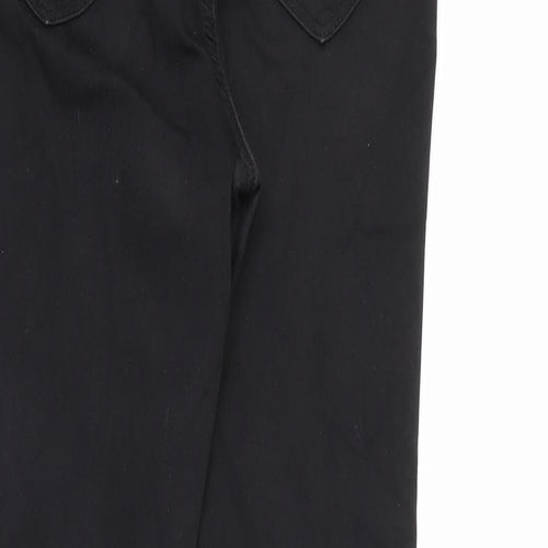 Very Womens Black Cotton Skinny Jeans Size 12 L27.5 in Regular Zip