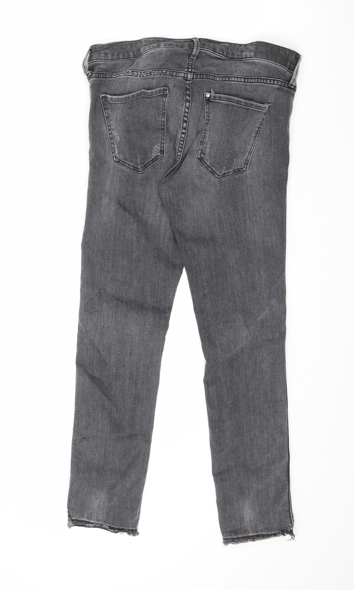 H&M Womens Black Cotton Skinny Jeans Size 30 in L27 in Slim Zip