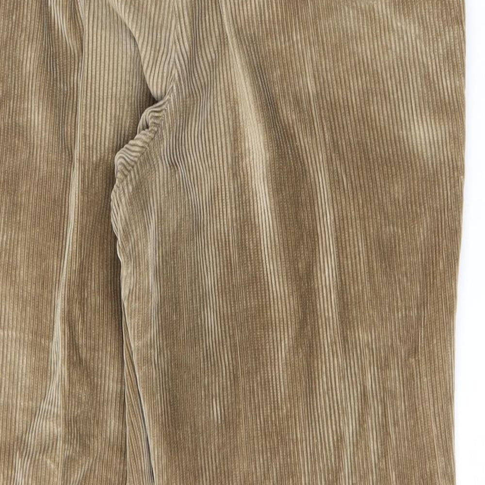 Gurteen Esquire Mens Brown Cotton Trousers Size 32 in L26 in Regular Zip