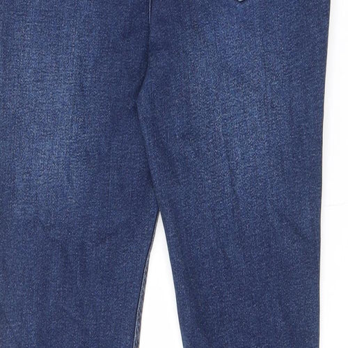 Denim & Co. Girls Blue Cotton Skinny Jeans Size 12-13 Years L28 in Slim Zip