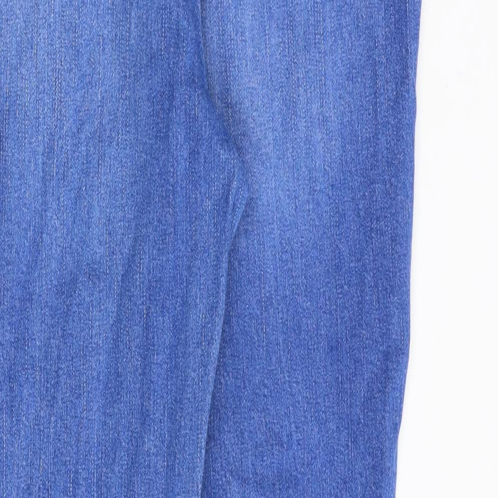 George Womens Blue Cotton Skinny Jeans Size 12 L29 in Slim Zip