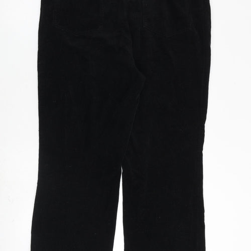 Orvis Womens Black Cotton Trousers Size 12 L27 in Regular Zip