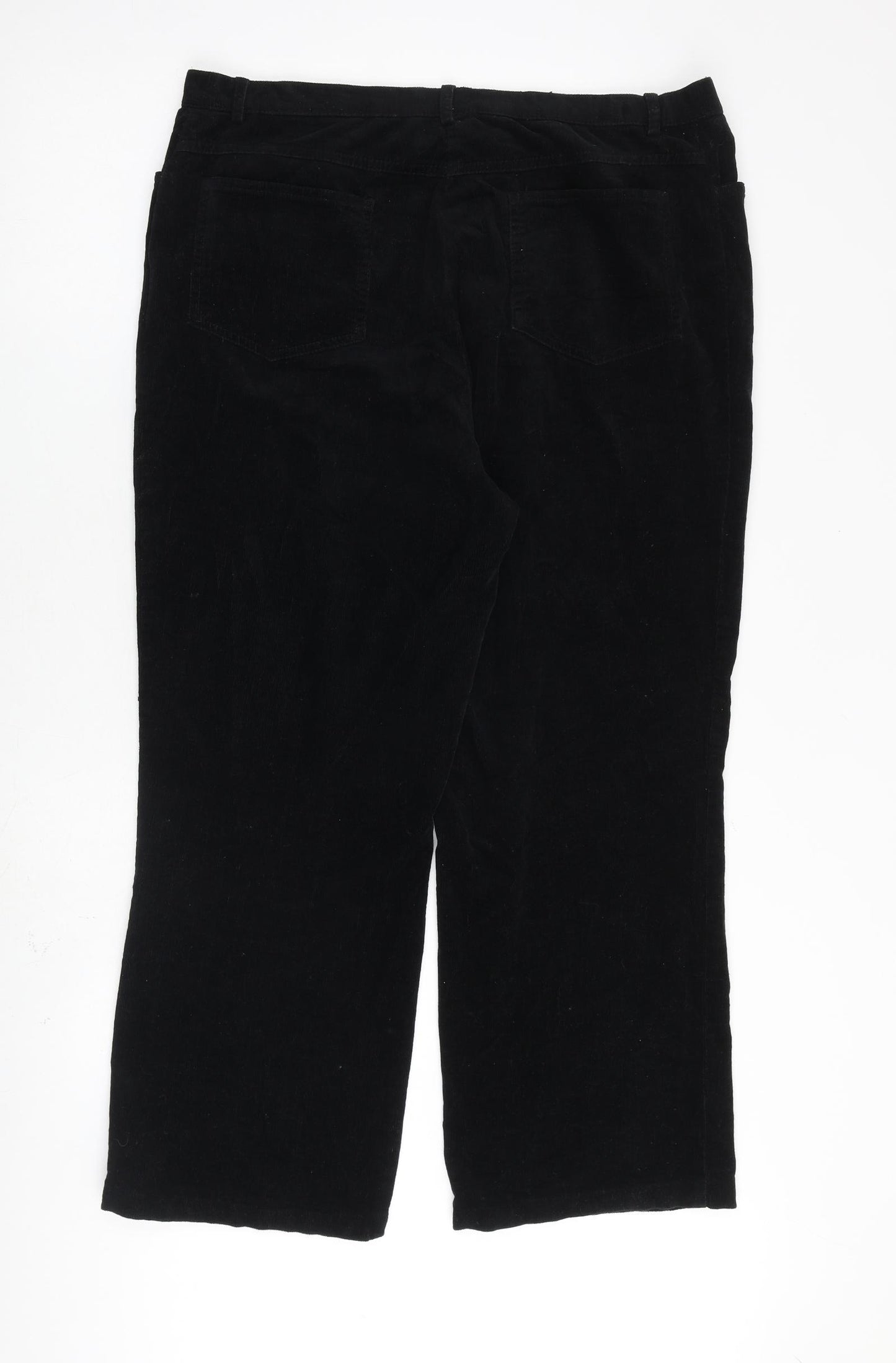 Orvis Womens Black Cotton Trousers Size 12 L27 in Regular Zip