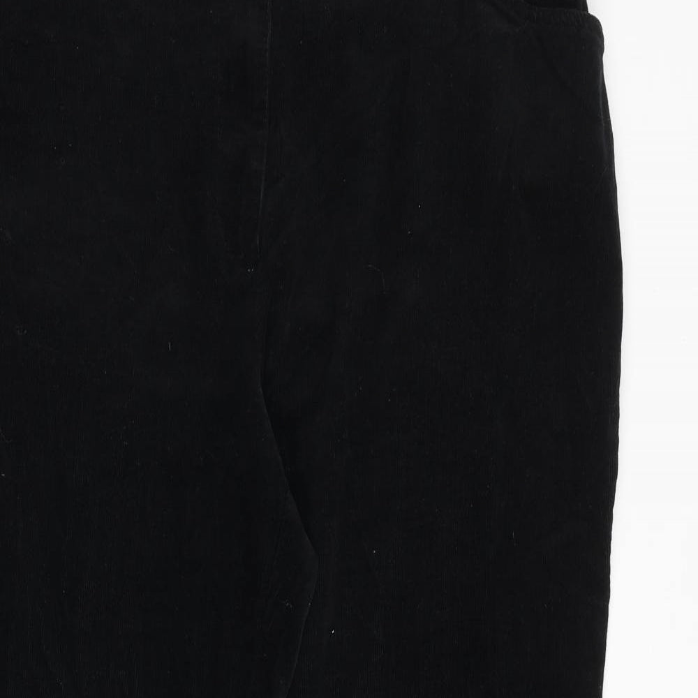 Orvis Womens Black Cotton Trousers Size 12 L27 in Regular Zip