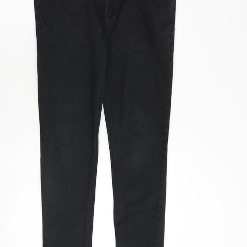 Denim & Co. Mens Black Cotton Straight Jeans Size 32 in L32 in Slim Zip