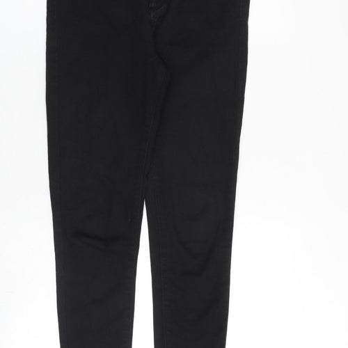 Oasis Womens Black Cotton Skinny Jeans Size 10 L28 in Regular Zip