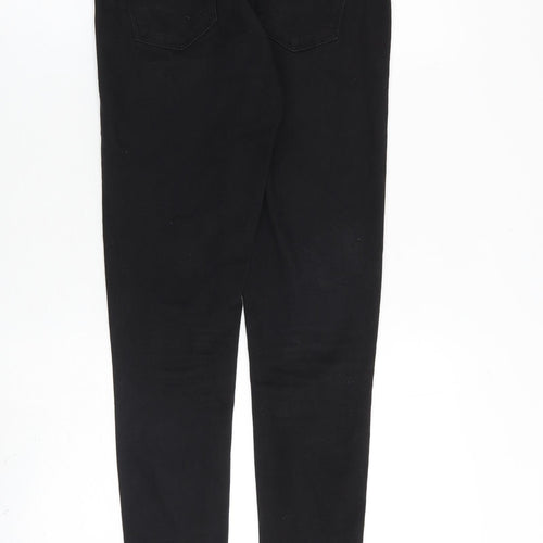 Oasis Womens Black Cotton Skinny Jeans Size 10 L28 in Regular Zip
